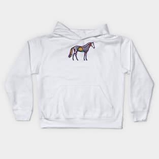 Colorful Day of the Dead Horse | Dia de los Muertos Animals Kids Hoodie